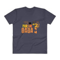 Navy / S Bengali Unisex Short Sleeve V-Neck Jersey Tee - Tui Ki Parar Dada?