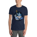 Navy / S Bengali Unisex Softstyle T-Shirt - Om Namah Shivay-01