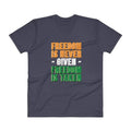 Navy / S Freedomi Lightweight Fashion V-Neck T-Shirt - Freedom