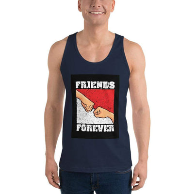 Navy / XS Bengali Fine Jersey Tank Top Unisex - Friends Forever