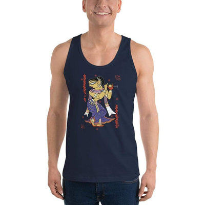 Navy / XS Bengali Fine Jersey Tank Top Unisex - Kalankini Radha