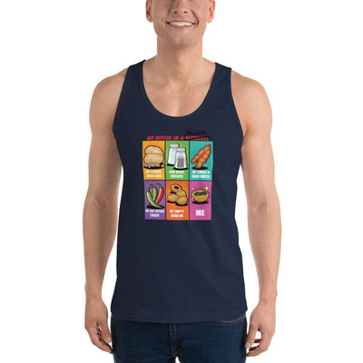 Navy / XS Bengali Fine Jersey Tank Top Unisex - Office Phuchka