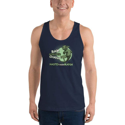 Navy / XS Bengali Fine Jersey Tank Top Unisex - Ramgorurer Chhana Hashte Tader Mana