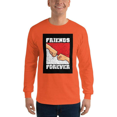 Orange / S Bengali Ultra Cotton Long Sleeve T-Shirt -Friends Forever