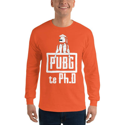 Orange / S Bengali Ultra Cotton Long Sleeve T-Shirt - PUBG Te PHD