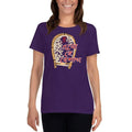 Purple / S Bengali Heavy Cotton Short Sleeve T-Shirt -Eso He Baishakh