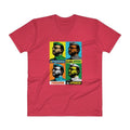 Red / S Bengali Lightweight Fashion V-Neck T-Shirt - Netaji