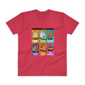 Red / S Bengali Lightweight Fashion V-Neck T-Shirt - Phuchka and Friends