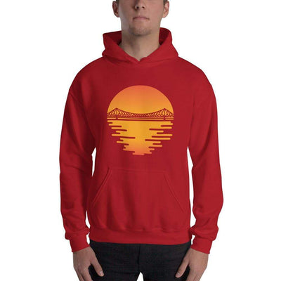 Red / S Bengali Unisex Heavy Blend Hooded Sweatshirt - Howrah by the Dawn