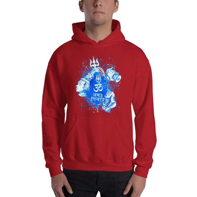 Red / S Bengali Unisex Heavy Blend Hooded Sweatshirt - Om Namah Shivay-03