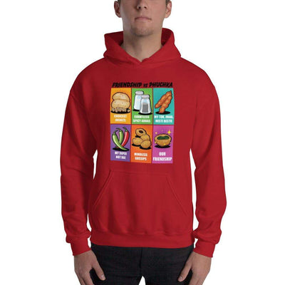 Red / S Bengali Unisex Heavy Blend Hooded Sweatshirt - Phuchka and Friends