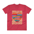 Red / S Bengali Unisex Short Sleeve V-Neck Jersey Tee - Bangla Love