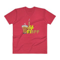 Red / S Bengali Unisex Short Sleeve V-Neck Jersey Tee - BFF