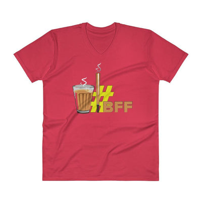 Red / S Bengali Unisex Short Sleeve V-Neck Jersey Tee - BFF