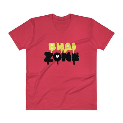 Red / S Bengali Unisex Short Sleeve V-Neck Jersey Tee - Bhai Zone