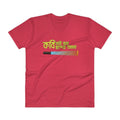 Red / S Bengali Unisex Short Sleeve V-Neck Jersey Tee - Kobi Kobi Bhab Chonder Obhab