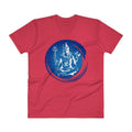 Red / S Bengali Unisex Short Sleeve V-Neck Jersey Tee - Om