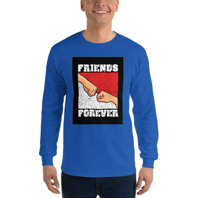 Royal / S Bengali Ultra Cotton Long Sleeve T-Shirt -Friends Forever