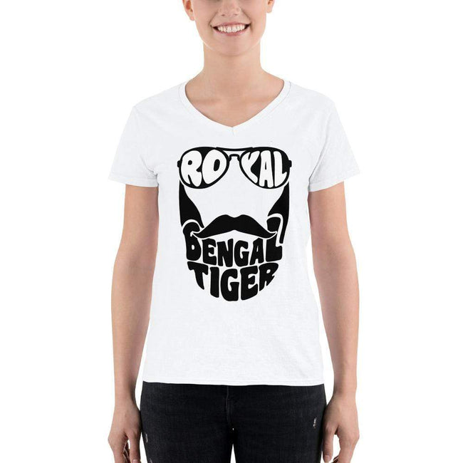 S Bengali Lightweight V-Neck T-Shirt - Royal Bengal Tiger