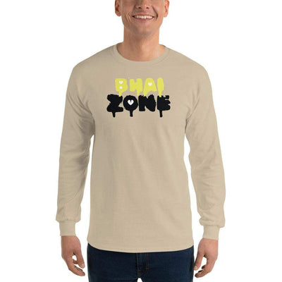 Sand / S Bengali Ultra Cotton Long Sleeve T-Shirt - Bhai Zone