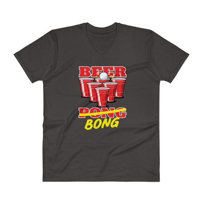 Smoke / S Bengali Lightweight Fashion V-Neck T-Shirt - Beer Bong