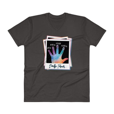 Smoke / S Bengali Lightweight Fashion V-Neck T-Shirt - Bondhu Forever