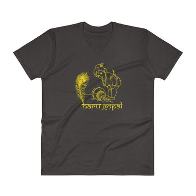 Smoke / S Bengali Lightweight Fashion V-Neck T-Shirt - Naru Gopal