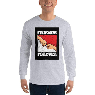 Sport Grey / S Bengali Ultra Cotton Long Sleeve T-Shirt -Friends Forever