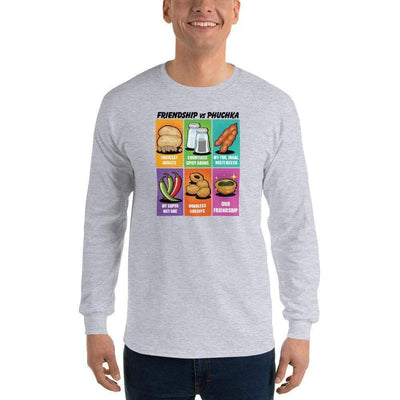 Sport Grey / S Bengali Ultra Cotton Long Sleeve T-Shirt -Phuchka and Friends