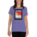 Violet / S Bengali Heavy Cotton Short Sleeve T-Shirt -Friends Forever