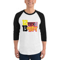 White/Black / XS Bengali Unisex Fine Jersey Raglan Tee   - 12 Mase Tero Parbon