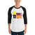 White/Black / XS Bengali Unisex Fine Jersey Raglan Tee - 12 Mase Tero Parbon