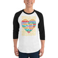 White/Black / XS Bengali Unisex Fine Jersey Raglan Tee - Bangla Love