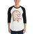 White/Black / XS Bengali Unisex Fine Jersey Raglan Tee -Eso He Baishakh