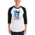 White/Black / XS Bengali Unisex Fine Jersey Raglan Tee - Har Har Mahadev