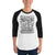 White/Black / XS Bengali Unisex Fine Jersey Raglan Tee - I speak Sarcasm - Grunge