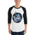 White/Black / XS Bengali Unisex Fine Jersey Raglan Tee - Om Namah Shivay-01