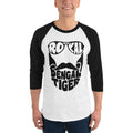 White/Black / XS Bengali Unisex Fine Jersey Raglan Tee - Royal Bengal Tiger