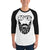 White/Black / XS Bengali Unisex Fine Jersey Raglan Tee - Royal Bengal Tiger