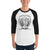 White/Black / XS Bengali Unisex Fine Jersey Raglan Tee - Winner Winner Ilish Dinner