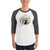 White/Heather Charcoal / XS Bengali Unisex Fine Jersey Raglan Tee -Amar Kolkata-Rickshow