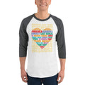 White/Heather Charcoal / XS Bengali Unisex Fine Jersey Raglan Tee - Bangla Love