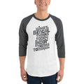 White/Heather Charcoal / XS Bengali Unisex Fine Jersey Raglan Tee - Bengal