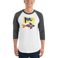 White/Heather Charcoal / XS Bengali Unisex Fine Jersey Raglan Tee   - I love you so much