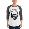 White/Heather Charcoal / XS Bengali Unisex Fine Jersey Raglan Tee - Royal Bengal Tiger