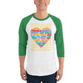 White/Kelly / XS Bengali Unisex Fine Jersey Raglan Tee - Bangla Love