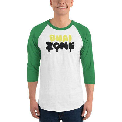 White/Kelly / XS Bengali Unisex Fine Jersey Raglan Tee - Bhai Zone