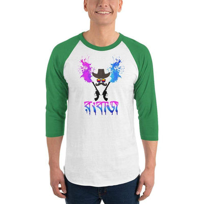 White/Kelly / XS Bengali Unisex Fine Jersey Raglan Tee - Rongbaj