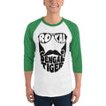 White/Kelly / XS Bengali Unisex Fine Jersey Raglan Tee - Royal Bengal Tiger