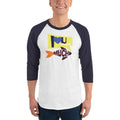 White/Navy / XS Bengali Unisex Fine Jersey Raglan Tee   - I love you so much